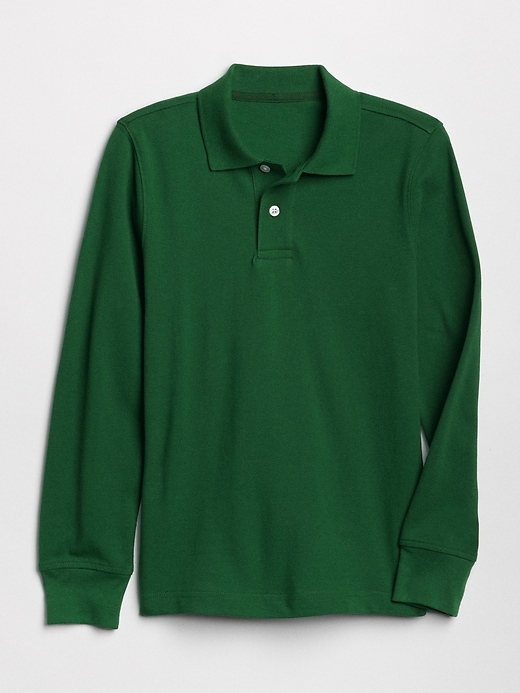Image number 8 showing, Kids Uniform Long Sleeve Polo Shirt