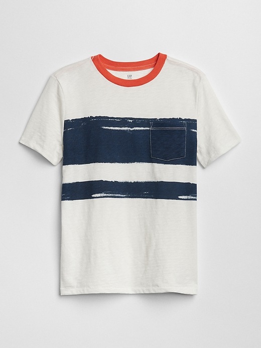 View large product image 1 of 1. Stripe Pocket T-Shirt