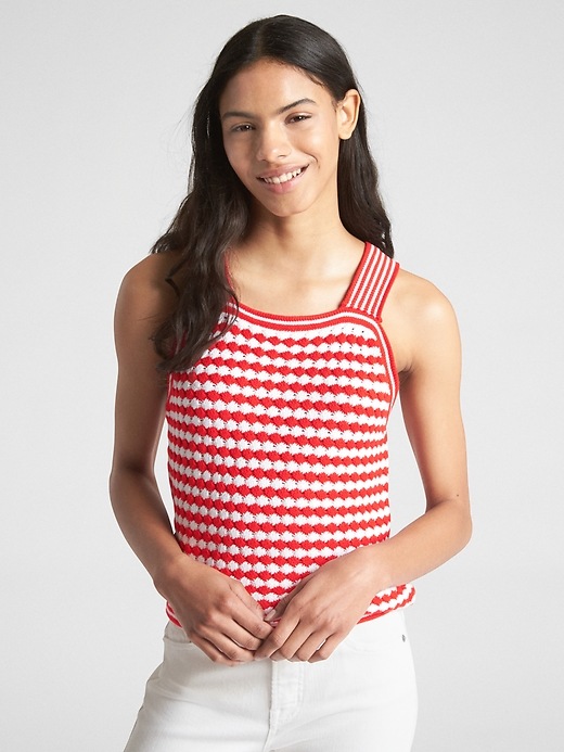 Image number 7 showing, Crochet Mix-Pattern Tank Top