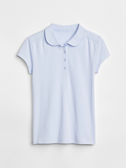 Image number 5 showing, Kids Uniform Peter Pan Short Sleeve Polo Shirt