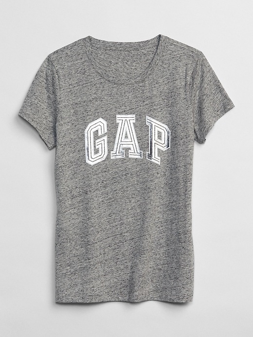 Metallic Logo Short Sleeve Crewneck T-Shirt | Gap