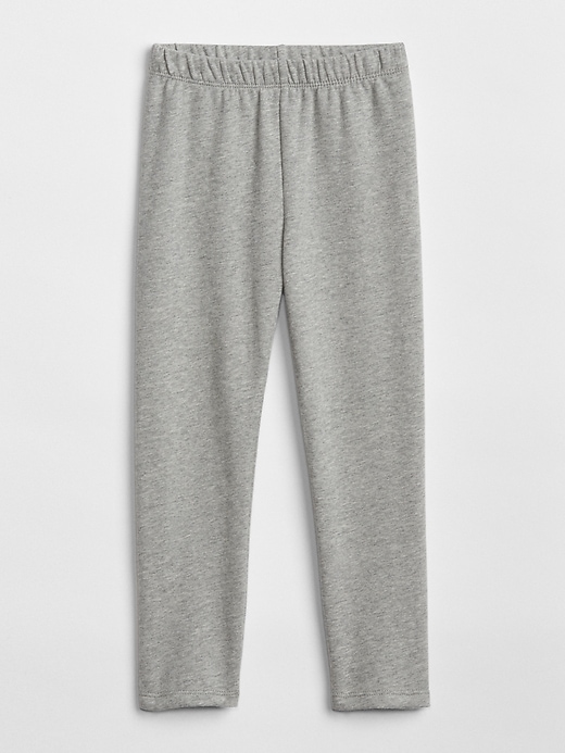 1 of 8 showing, with the color grey heather of product Toddler Leggings In Soft Terry