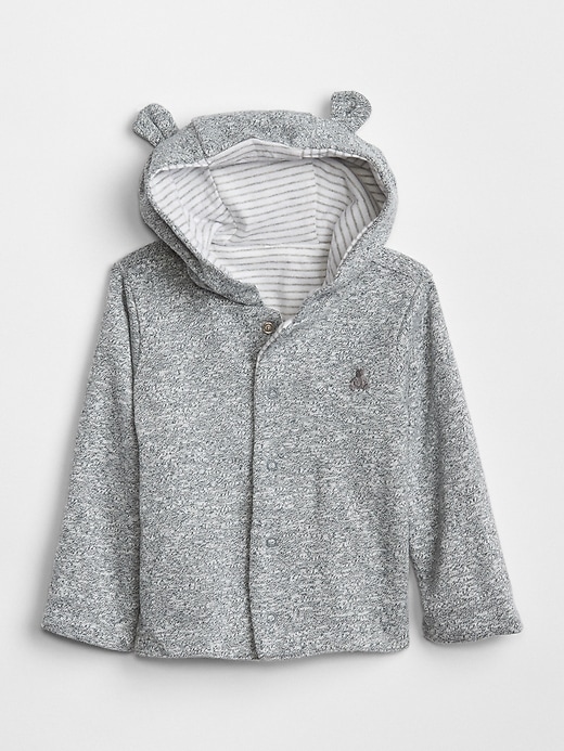 Image number 1 showing, Baby Favorite Reversible Bear Hoodie Sweatshirt