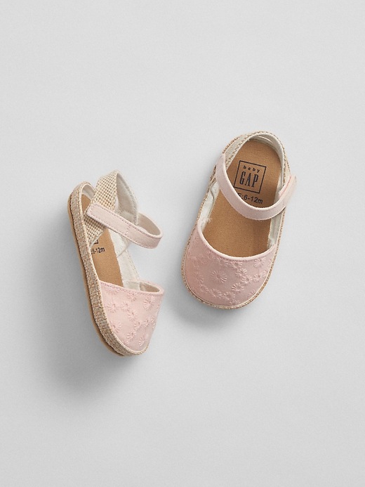 View large product image 1 of 1. Eyelet Espadrille Sandals
