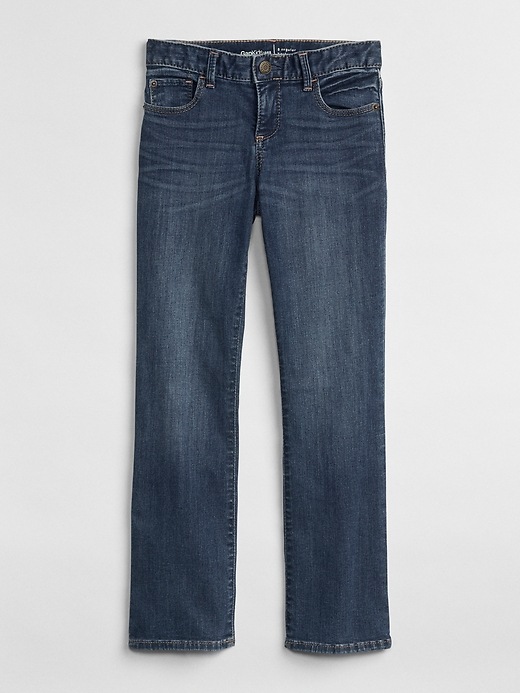 1 of 8 showing, with the color medium wash of product Kids Boot Jeans with Fantastiflex