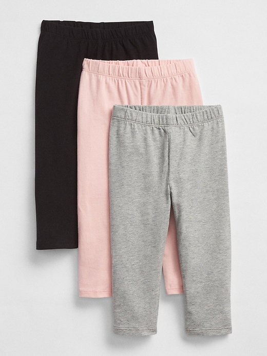 1 of 8 showing, with the color multi of product Toddler Capri Leggings in Stretch Jersey (3-Pack)