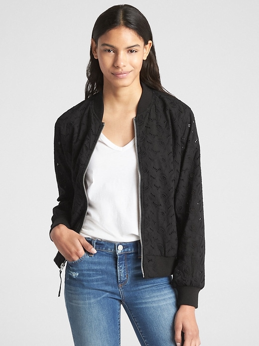 Image number 7 showing, Eyelet Bomber Jacket