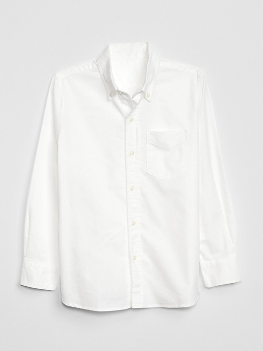 Image number 1 showing, Kids Uniform Oxford Long Sleeve Shirt
