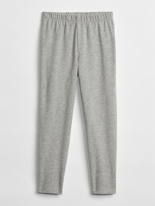 1 of 8 showing, with the color gray of product Kids Capri Leggings in Stretch Jersey