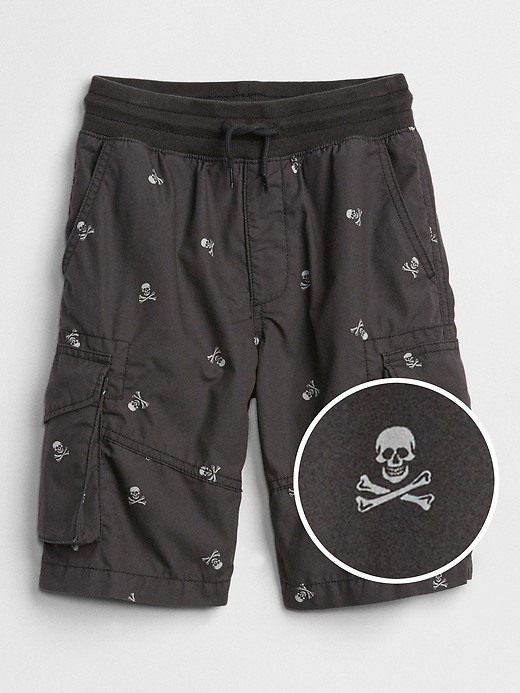 1 of 8 showing, with the color soft black of product Pull-On Cargo Shorts