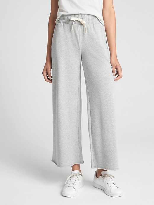 View large product image 1 of 1. Wide Drawstring Pants in French Terry
