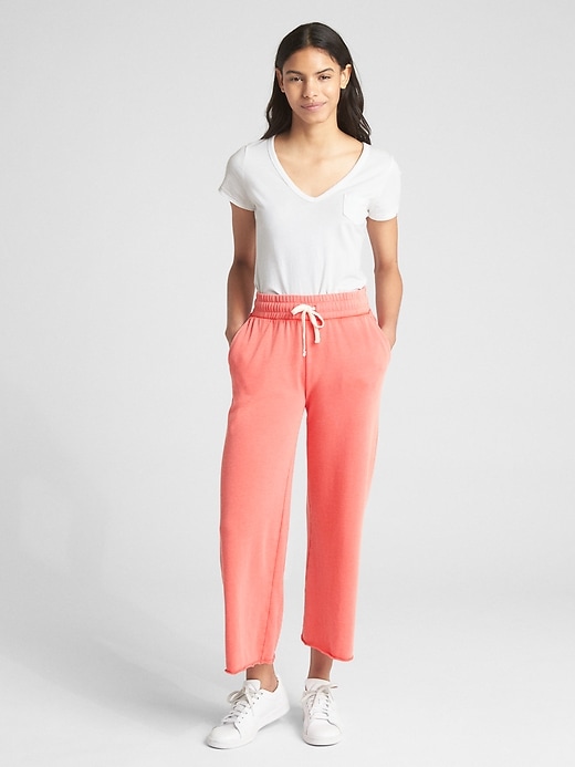 Wide Drawstring Pants in French Terry | Gap