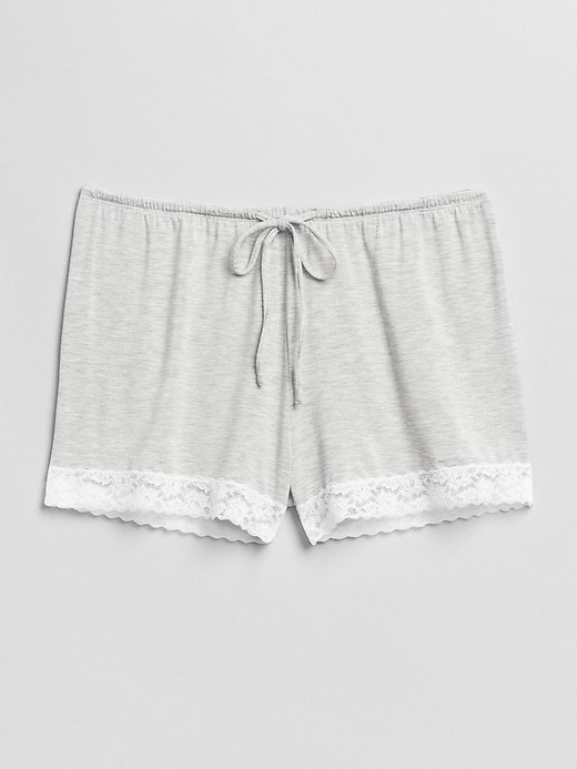 Image number 2 showing, Drawstring Shorts with Lace Hem
