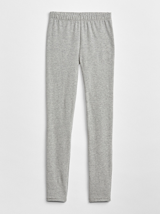 1 of 8 showing, with the color gray of product Kids Leggings in Stretch Jersey