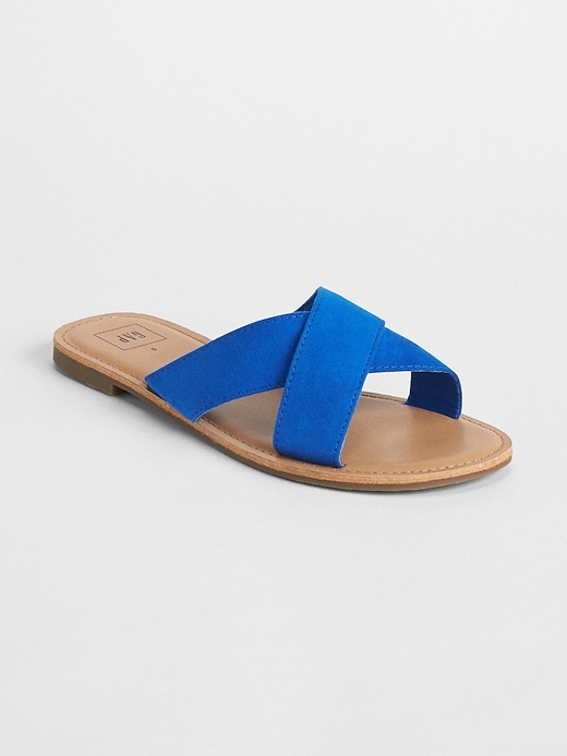 View large product image 1 of 1. Crossover Slip-On Sandals