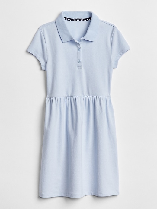 View large product image 1 of 1. Kids Uniform Short Sleeve Polo Dress