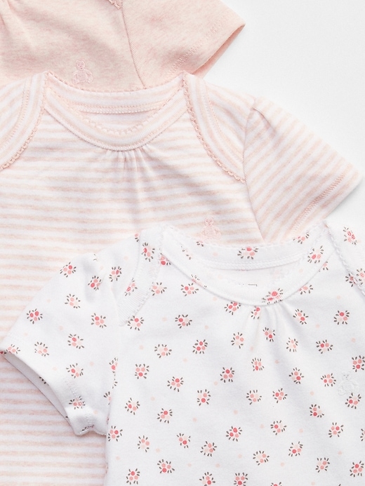 Image number 3 showing, Baby First Favorite Floral Short Sleeve Bodysuit (3-Pack)