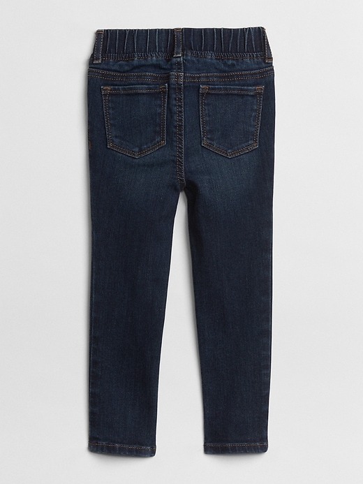 2 of 8 showing, with the color dark indigo of product Toddler Jeggings with Fantastiflex