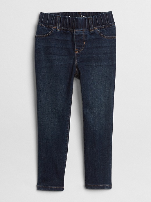 1 of 8 showing, with the color dark indigo of product Toddler Jeggings with Fantastiflex