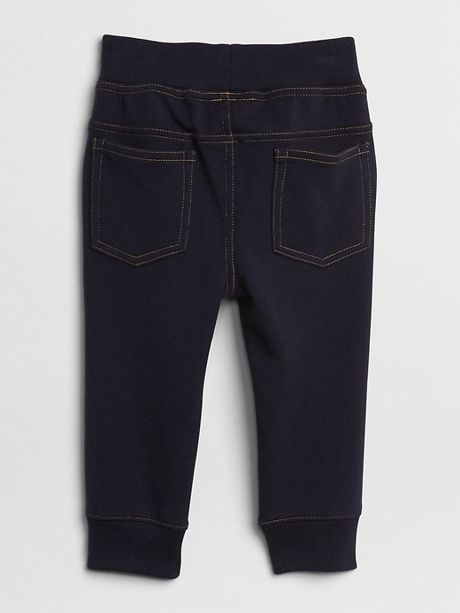 2 of 8 showing, with the color true indigo of product Baby Denim Joggers In Supersoft