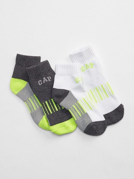 1 of 8 showing, with the color active yellow of product Kids Crew Socks (2-Pack)