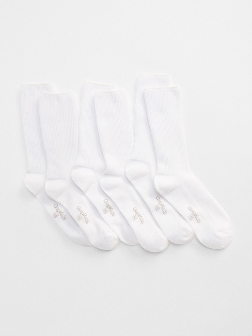 View large product image 1 of 1. Kids Ribbed Crew Socks (3-Pack)