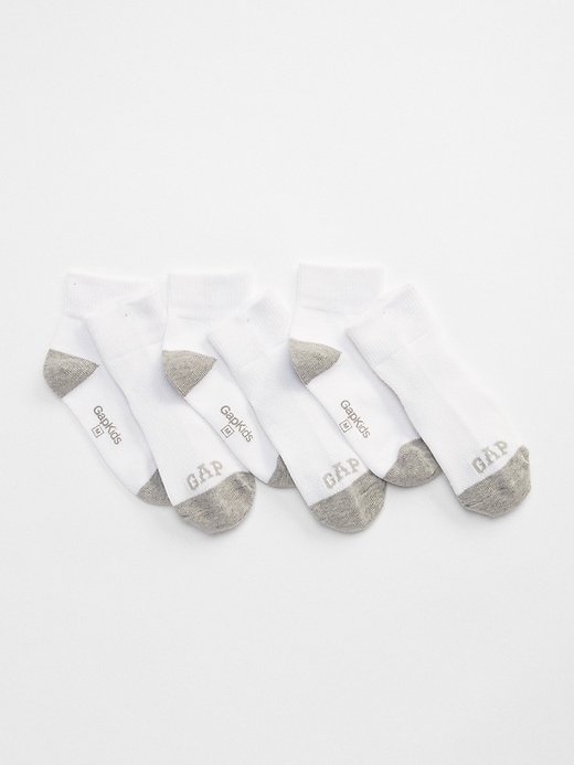 1 of 8 showing, with the color white of product Kids Quarter Crew Socks (3-Pack)