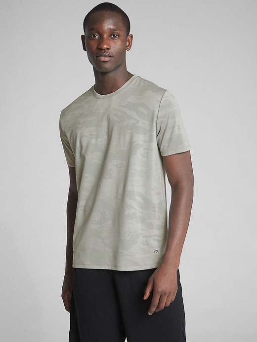 Image number 1 showing, GapFit Performance T-Shirt in Camo