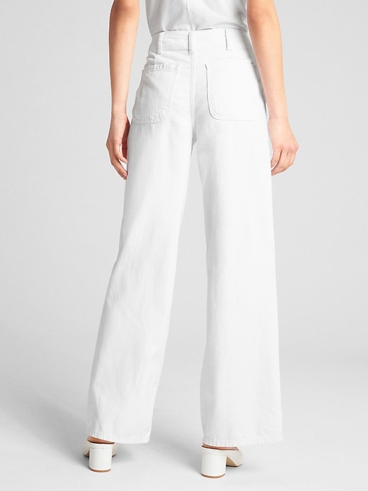 Image number 2 showing, Wearlight High Rise Wide-Leg Jeans with Button-Fly