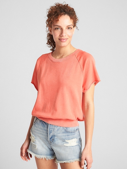 Short Sleeve Pullover Sweatshirt in French Terry Gap