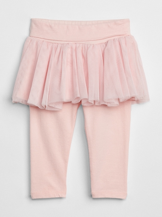 Image number 1 showing, Baby Leggings With Tulle Skirt Trim