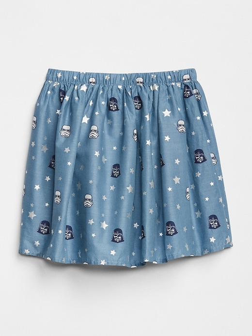 2 of 8 showing, with the color china blue of product GapKids &#124 Star Wars™ Flippy Skirt