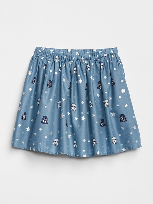 1 of 8 showing, with the color china blue of product GapKids &#124 Star Wars™ Flippy Skirt