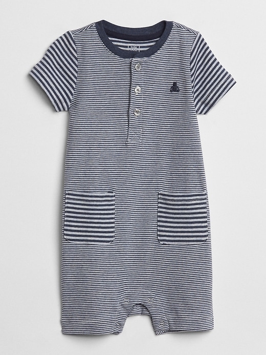 Image number 1 showing, Baby First Favorite Stripe Pocket Shorty One-Piece