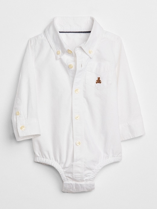Image number 1 showing, Baby Oxford Button-Up Bodysuit