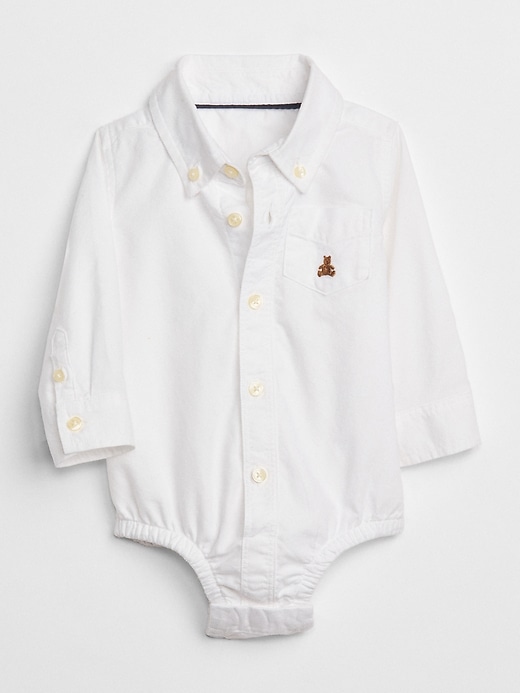 Image number 4 showing, Baby Oxford Button-Up Bodysuit