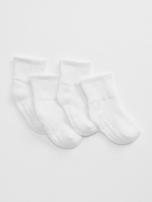 1 of 8 showing, with the color white of product Baby First Favorite Crew Socks (2-Pack)