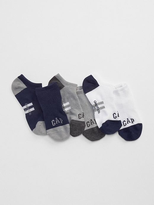 1 of 8 showing, with the color multi of product Kids Stripe No Show Socks