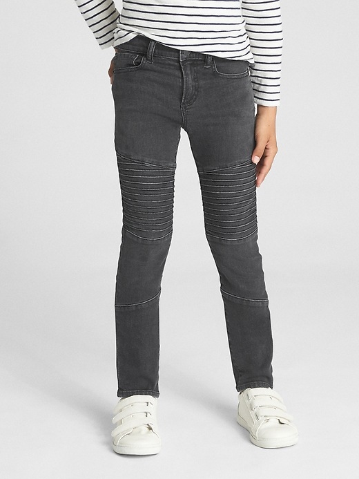 Image number 2 showing, Kids Moto Relaxed Skinny Jeans with Fantastiflex