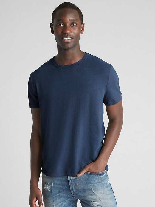 View large product image 1 of 1. Classic T-Shirt in Linen-Cotton