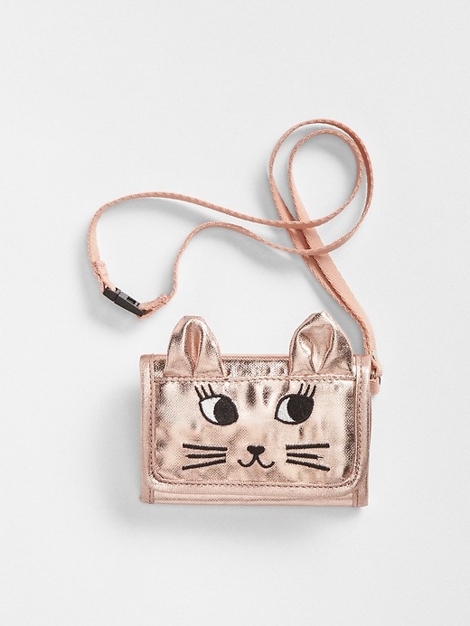 View large product image 1 of 1. Metallic Cat Wallet