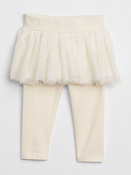 Image number 3 showing, Baby Leggings With Tulle Skirt Trim