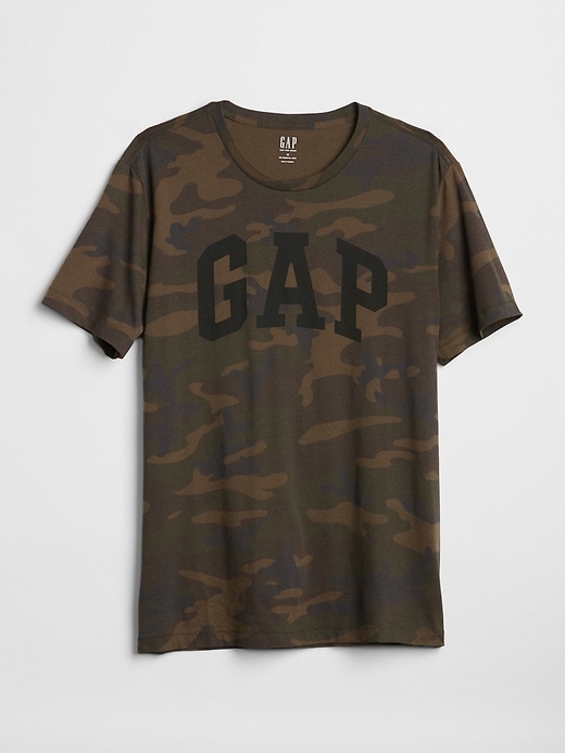View large product image 1 of 1. Logo Camo Print T-Shirt