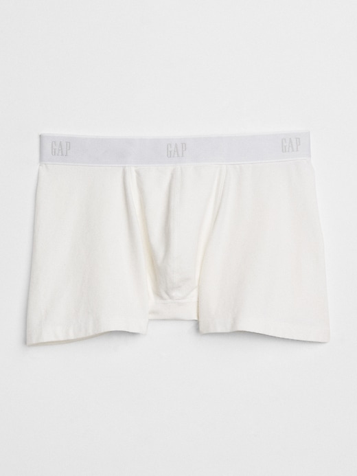 1 of 8 showing, with the color white of product 3" Basic Stretch Boxer Briefs