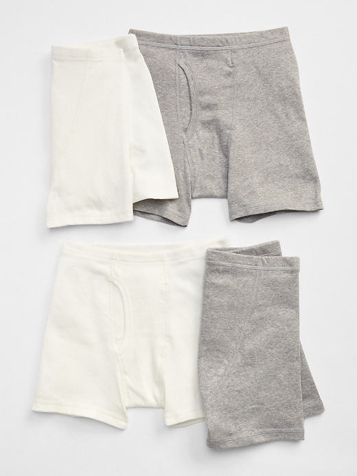 1 of 8 showing, with the color multi of product Kids Solid Boxer Briefs (4-Pack)