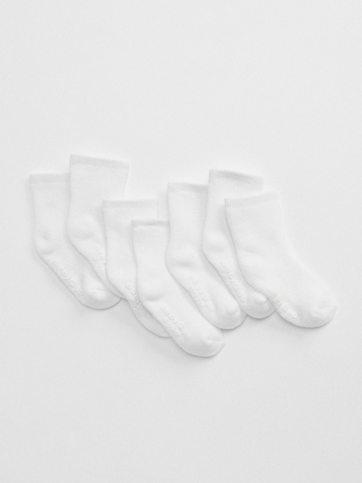 1 of 8 showing, with the color white of product Baby First Favorite Crew Socks (7-Pack)