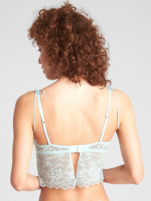 Image number 2 showing, Bridal Lace Longline Triangle Bralette