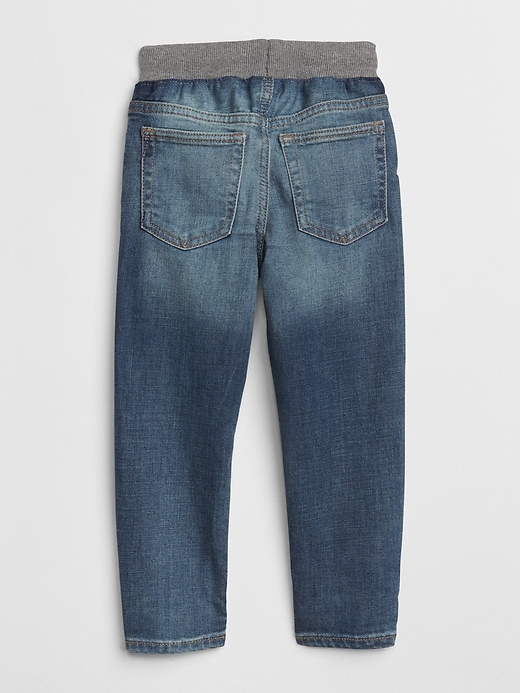 2 of 8 showing, with the color medium wash of product Toddler Pull-On Slim Jeans