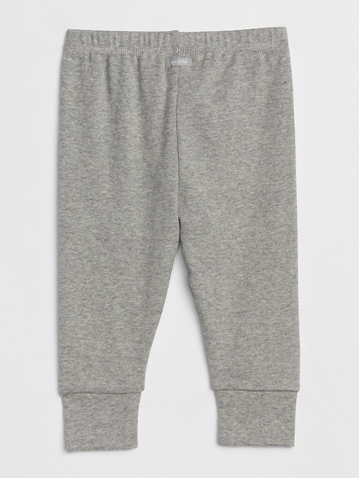 2 of 8 showing, with the color light heather gray of product Baby First Favorite Knit Pants