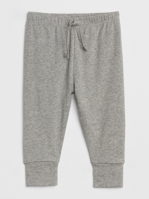 1 of 8 showing, with the color light heather gray of product Baby First Favorite Knit Pants